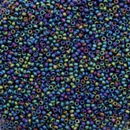 Miyuki rocailles Perlen 15/0 - Opaque matte AB black 15-401fr